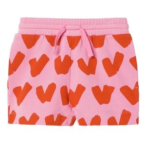 Stella McCartney Kids Hearts Sweat Shorts Size 4 Pink & Red